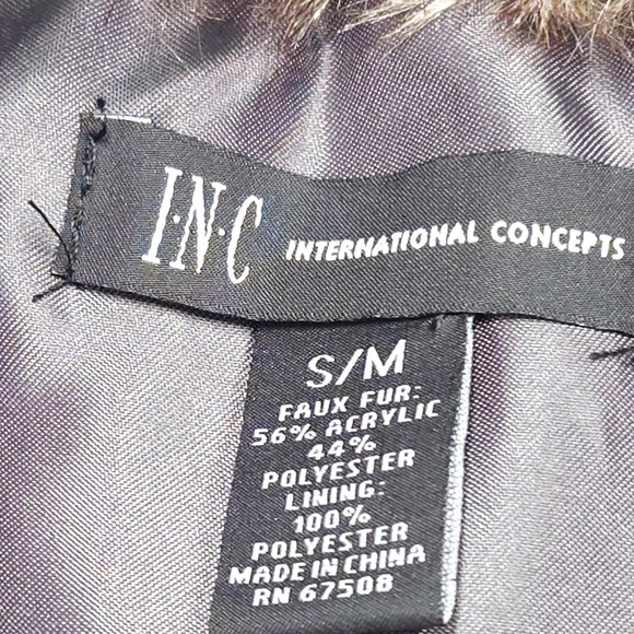 EUC INC International Cozy Statement Ombre Faux Fur Vest Sz. S [4] Brown Cream - Picture 4 of 8